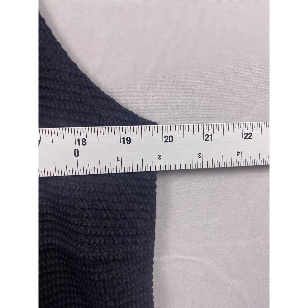 Richard and Company Long Dress Women Size M Black Cotton Waffle Knit Novelty NWT - Picture 9 of 13